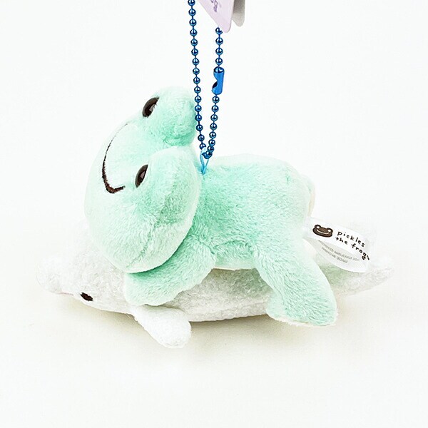 かえるのピクルス 海のおともだち ペア マスコット グリーン ぬいぐるみ ボールチェーン