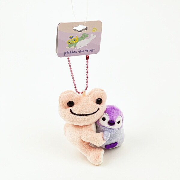 かえるのピクルス 海のおともだち ペア マスコット ピンク ぬいぐるみ ボールチェーン