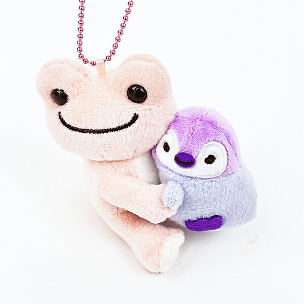 かえるのピクルス 海のおともだち ペア マスコット ピンク ぬいぐるみ ボールチェーン