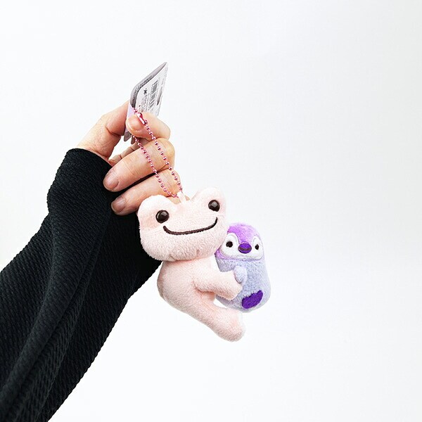 かえるのピクルス 海のおともだち ペア マスコット ピンク ぬいぐるみ ボールチェーン