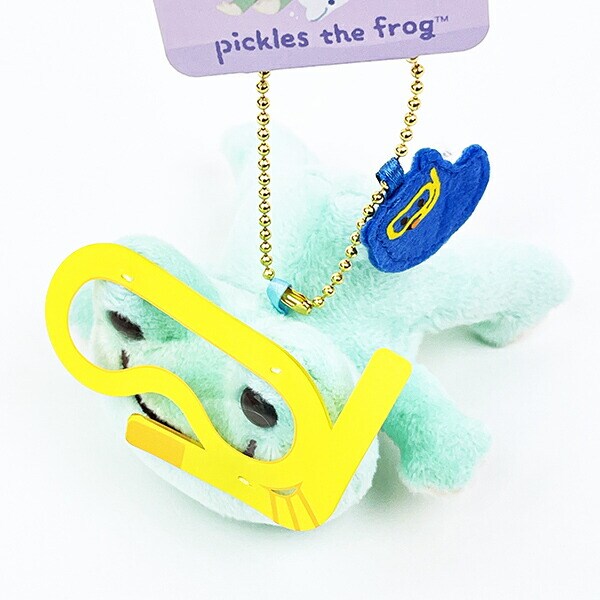 かえるのピクルス 海のおともだち マスコット シュノーケル グリーン ぬいぐるみ ボールチェーン
