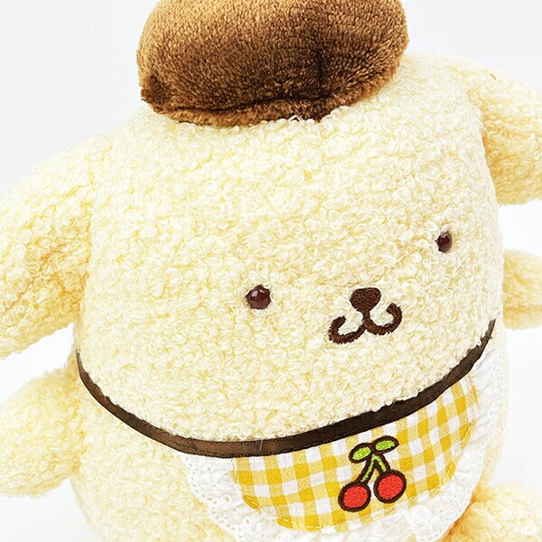 サンリオ ポムポムプリン さくらんぼチェック S ぬいぐるみ イエロー