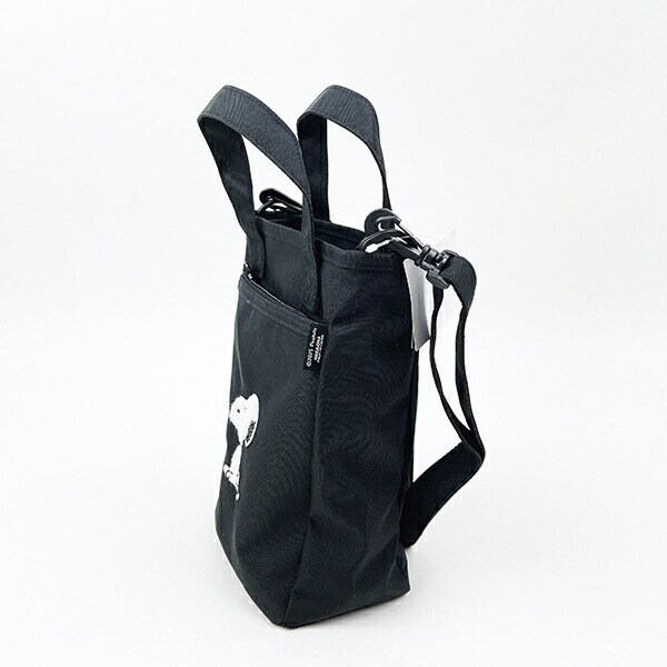 スヌーピー ミニ ボトルインショルダー 座り ショルダーバッグ かばん ブラック SNOOPY