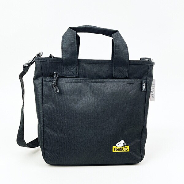 スヌーピー ボトルインショルダー 保冷ポケット付き フェイス ショルダーバッグ かばん ブラック SNOOPY