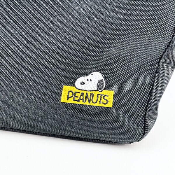 スヌーピー ボトルインショルダー 保冷ポケット付き フェイス ショルダーバッグ かばん ブラック SNOOPY