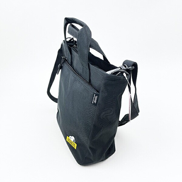 スヌーピー ボトルインショルダー 保冷ポケット付き フェイス ショルダーバッグ かばん ブラック SNOOPY