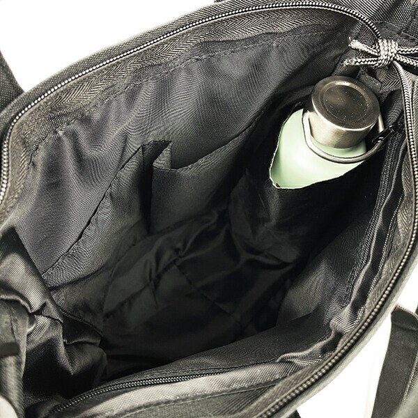 スヌーピー ボトルインショルダー 保冷ポケット付き フェイス ショルダーバッグ かばん ブラック SNOOPY