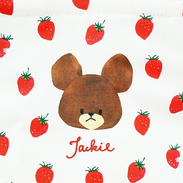 くまのがっこう イチゴ 保冷保温ミニトート 保冷バッグ ランチ お弁当 ホワイト