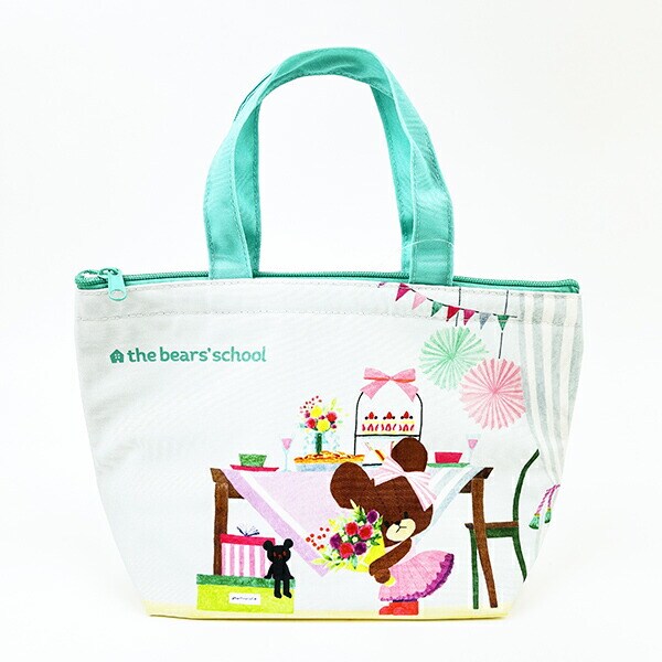 くまのがっこう プレゼントフォーミー 保冷保温ミニトート 保冷バッグ ランチ お弁当 ブルー