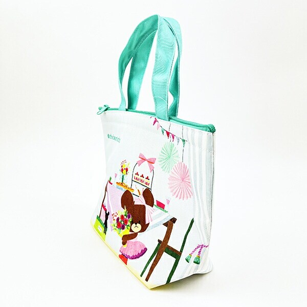 くまのがっこう プレゼントフォーミー 保冷保温ミニトート 保冷バッグ ランチ お弁当 ブルー