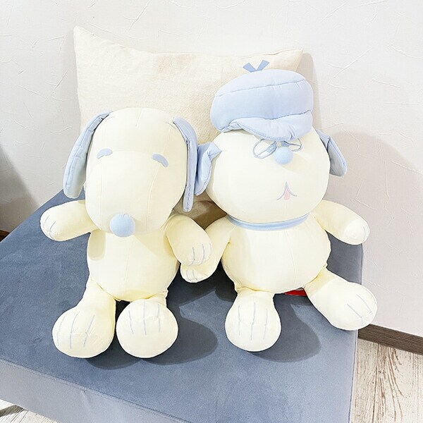 スヌーピー オラフ ひんやりぬいぐるみ ブルー 接触冷感