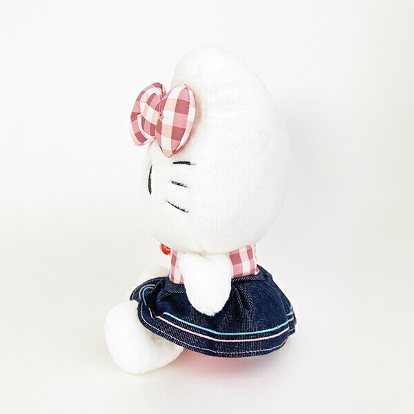 サンリオ ハローキティ ギンガムデニム ぬいぐるみ(S) Sanrio