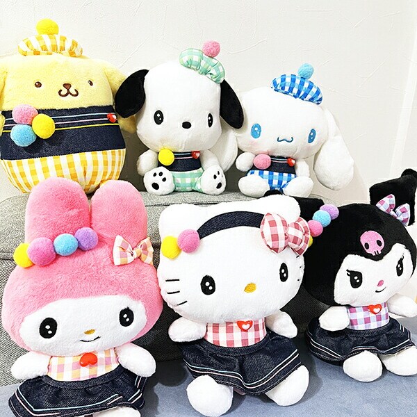 サンリオ シナモロール ギンガムデニム ぬいぐるみ(S) シナモン Sanrio