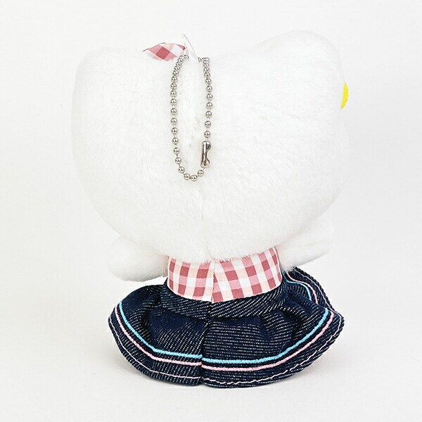 サンリオ ハローキティ ギンガムデニム マスコット ぬいぐるみ Sanrio