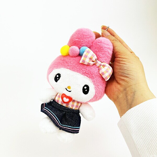 サンリオ マイメロディ ギンガムデニム マスコット ぬいぐるみ Sanrio