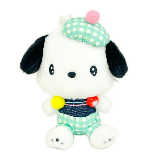 サンリオ ポチャッコ ギンガムデニム マスコット ぬいぐるみ Sanrio