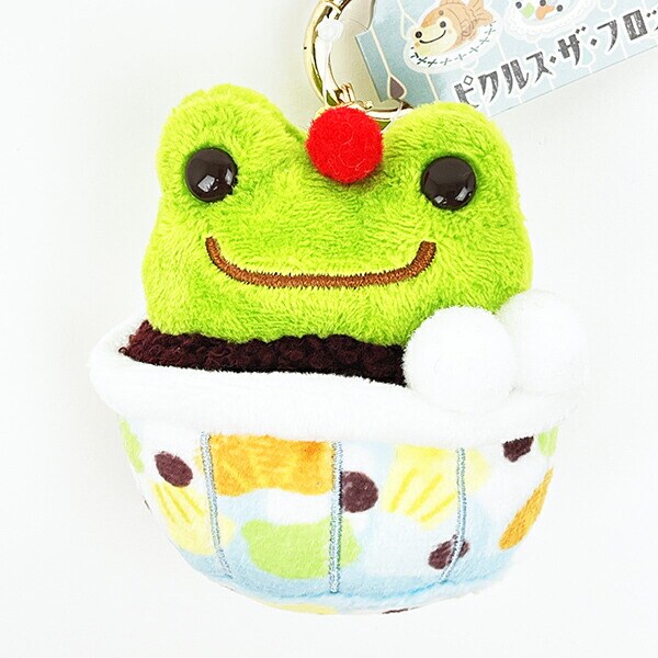 かえるのピクルス レトロカフェ 抹茶あんみつ マスコット ぬいぐるみ