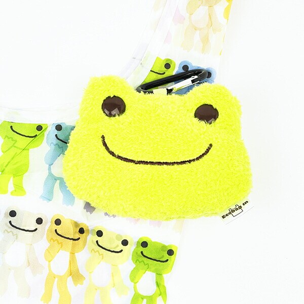 かえるのピクルス ぬいぐるみエコバッグ フェイス グリーン