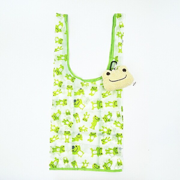 かえるのピクルス ぬいぐるみエコバッグ フェイス ベージュ