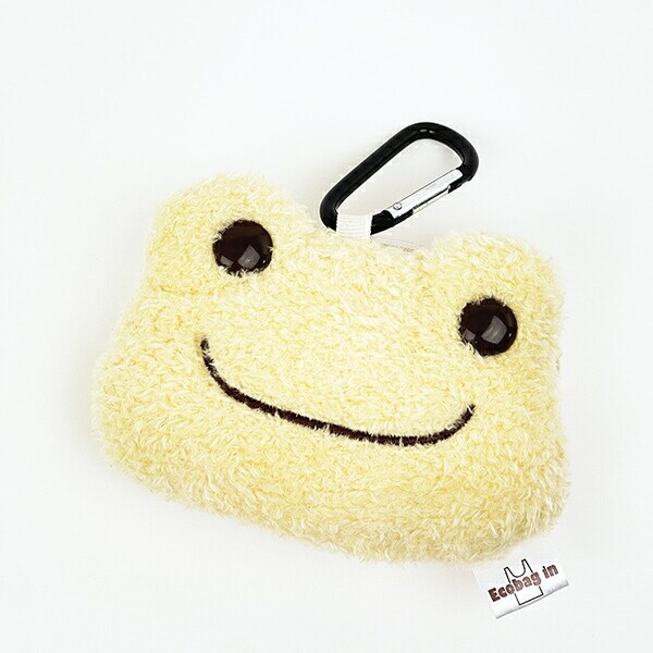 かえるのピクルス ぬいぐるみエコバッグ フェイス ベージュ