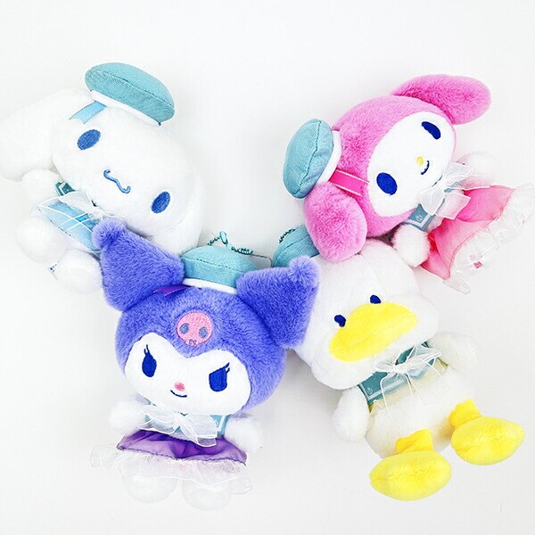 サンリオ あひるのペックル ぬいぐるみマスコットキーホルダー シャーベットマリンシリーズ Sanrio