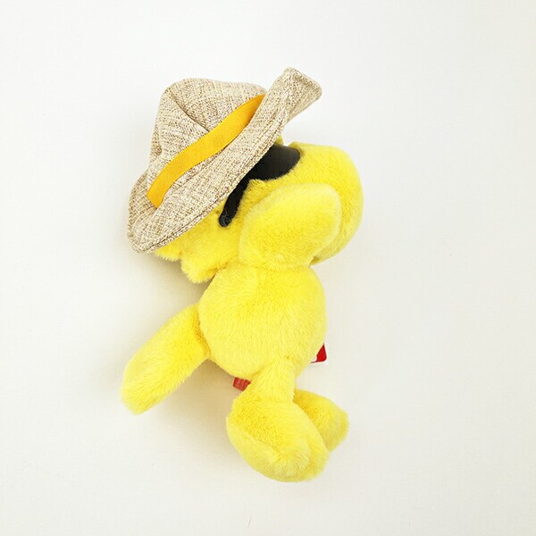 スヌーピー ウッドストック 麦わら帽子 ぬいぐるみ(S) イエロー