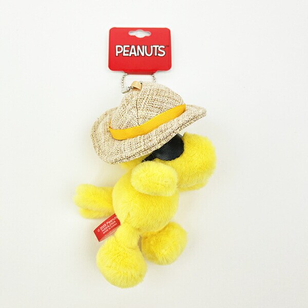 スヌーピー ウッドストック 麦わら帽子マスコット イエロー