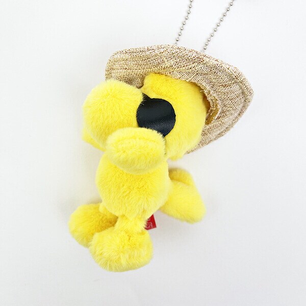 スヌーピー ウッドストック 麦わら帽子マスコット イエロー