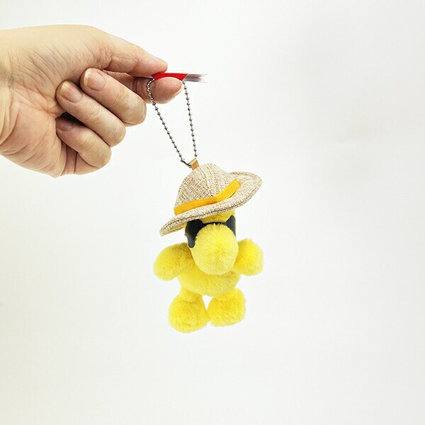 スヌーピー ウッドストック 麦わら帽子マスコット イエロー