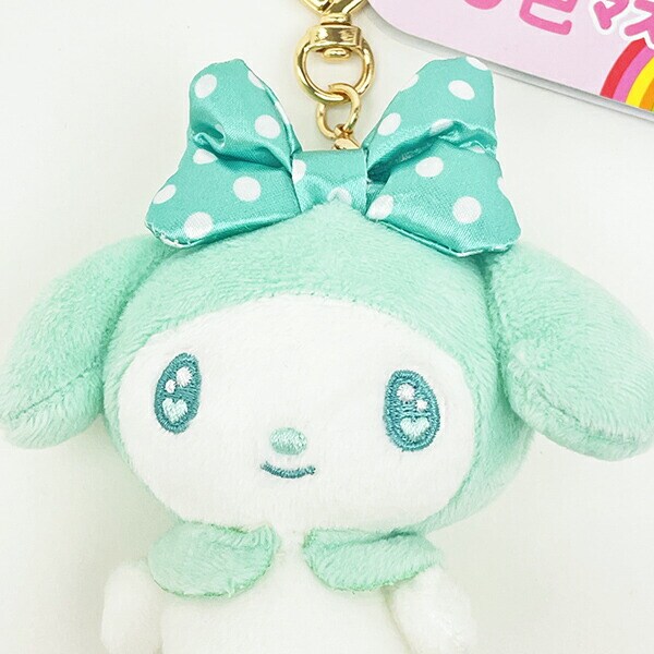サンリオ マイメロディ 推し色マスコット グリーン ぬいぐるみ キーホルダー 推し活 Sanrio