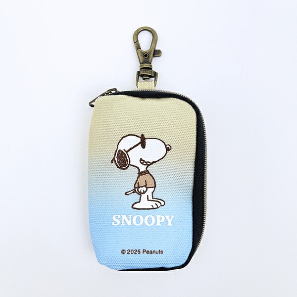 スヌーピー スマートキーケース (ブルー×イエロー) カー用品 グラデ ジョークールシリーズ SNOOPY