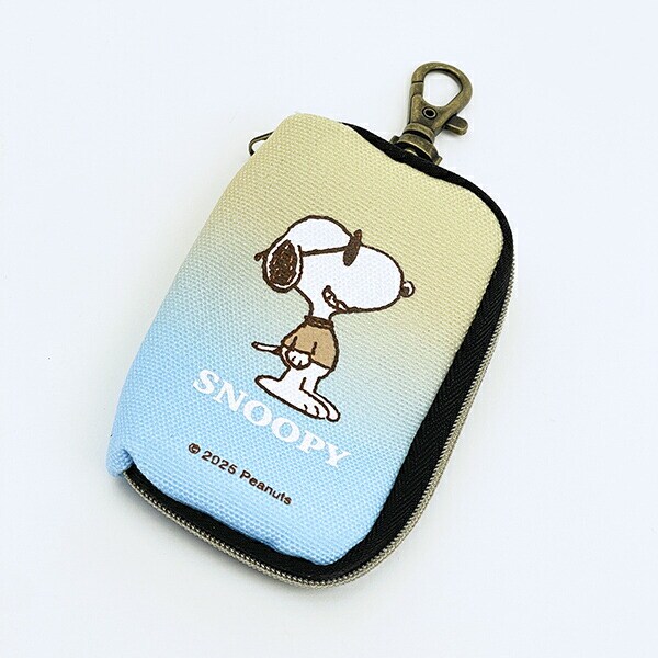 スヌーピー スマートキーケース (ブルー×イエロー) カー用品 グラデ ジョークールシリーズ SNOOPY