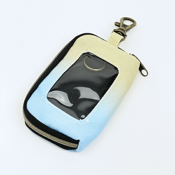 スヌーピー スマートキーケース (ブルー×イエロー) カー用品 グラデ ジョークールシリーズ SNOOPY