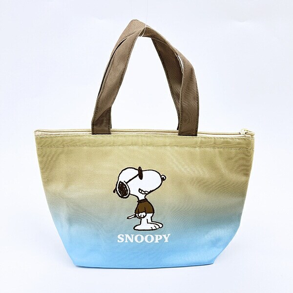 スヌーピー 保冷保温 ミニトートバッグ ランチ グラデ ジョークールシリーズ SNOOPY