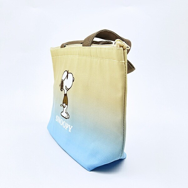 スヌーピー 保冷保温 ミニトートバッグ ランチ グラデ ジョークールシリーズ SNOOPY