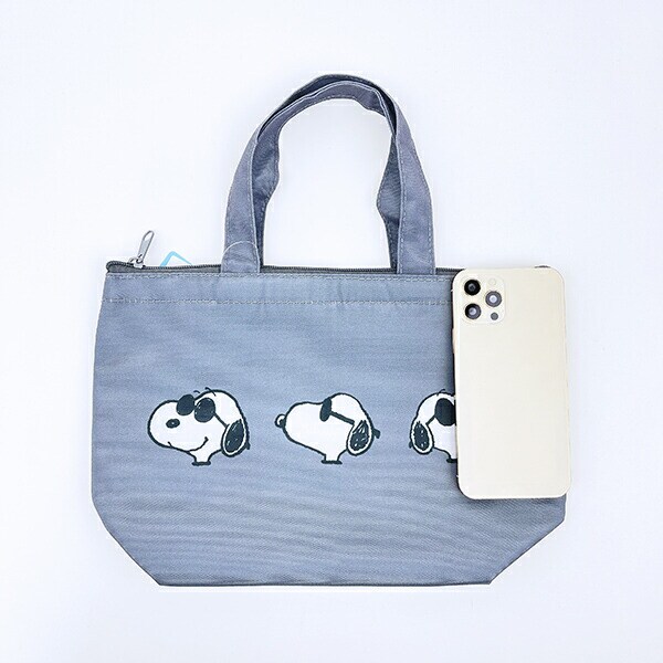 スヌーピー 保冷保温 ミニトートバッグ ランチ グラデ ジョークールシリーズ SNOOPY