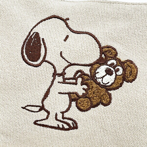 スヌーピー＆ベア 化粧ポーチ (ブラウン) SNOOPY