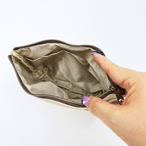 スヌーピー＆ベア 化粧ポーチ (ブラウン) SNOOPY