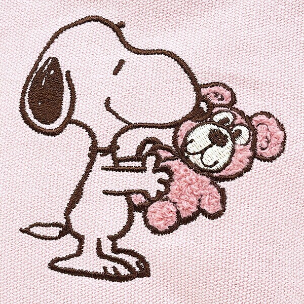 スヌーピー＆ベア 化粧ポーチ (ピンク) SNOOPY