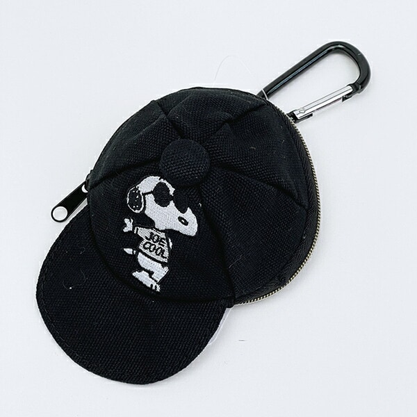 スヌーピー キャップポーチ ブラック SNOOPY
