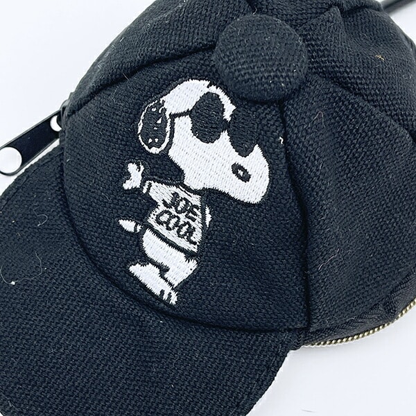 スヌーピー キャップポーチ ブラック SNOOPY