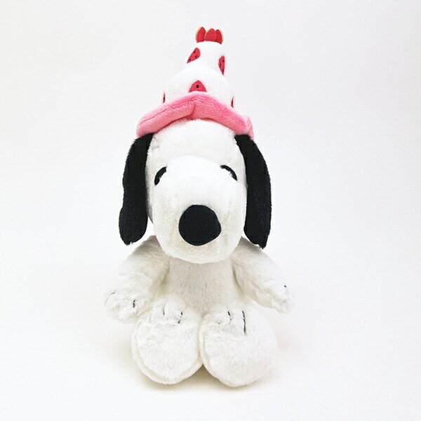 スヌーピー ぬいぐるみ(S) ケーキハットシリーズ PEANUTS 75th SNOOPY