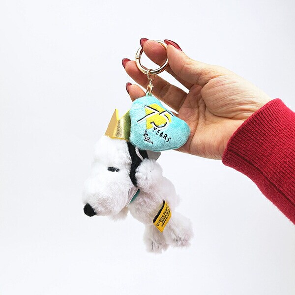 スヌーピー 王冠 マスコットキーホルダー PEANUTS 75th SNOOPY