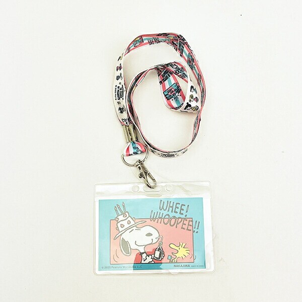 スヌーピー 幅広ネックストラップ ケーキハットシリーズ PEANUTS 75th SNOOPY