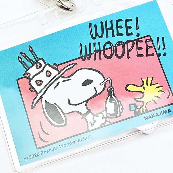 スヌーピー 幅広ネックストラップ ケーキハットシリーズ PEANUTS 75th SNOOPY