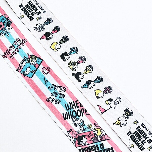 スヌーピー 幅広ネックストラップ ケーキハットシリーズ PEANUTS 75th SNOOPY