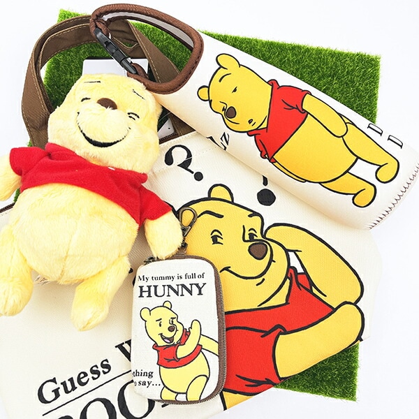 ディズニー くまのプーさん ぬいぐるみエコバッグ  ファニーフェイスシリーズ Disney