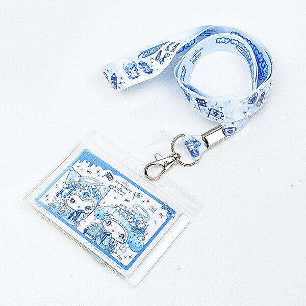 サンリオ マイメロディ＆クロミ 幅広ネックストラップ MU DOLLY MIX ライトブルー Sanrio