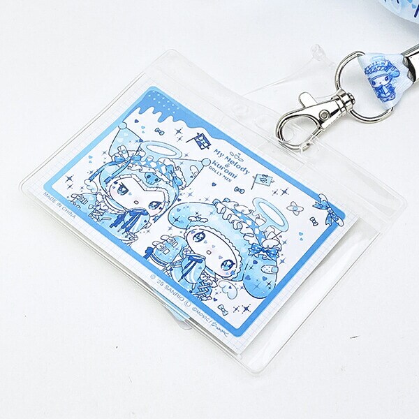 サンリオ マイメロディ＆クロミ 幅広ネックストラップ MU DOLLY MIX ライトブルー Sanrio