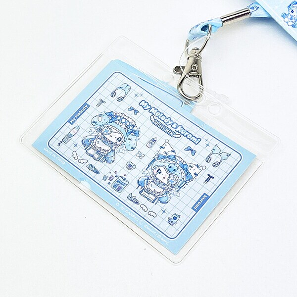 サンリオ マイメロディ＆クロミ 幅広ネックストラップ MU DOLLY MIX ブルー Sanrio